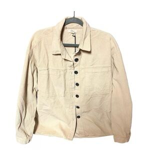 NWT Elan heavy corduroy shacket with large button detail women’s size Large